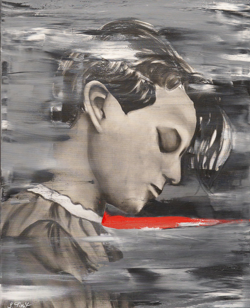 La rose blanche »  Sophie Scholl, 100 sur 80 cm, 2020
